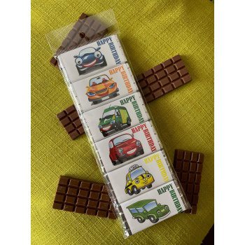 happy birthday with cars for boys birthday party | small | chocolate bar | sweetalk